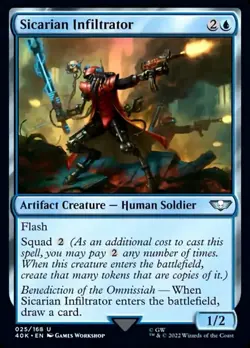 [1x] Sicarian Infiltrator Near Mint, English Warhammer 40,000 Commander MTG Magi - Image 1