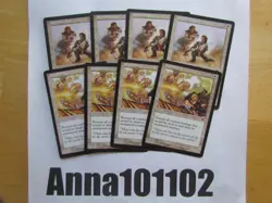 Renewed Faith Instant x4 & Sandskin Enchant Creature 4x Onslaught White COM MTG - Image 1