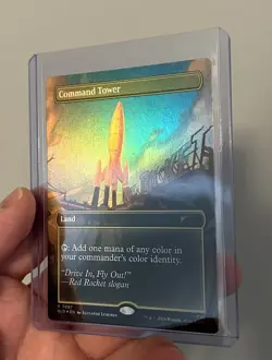 Command Tower 7097 Borderless Foil Secret Lair Fallout Rad Drop MTG NM 💥FOIL💥 - Image 1