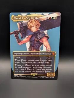 MTG - Cloud, Ex-SOLDIER - BORDERLESS SHOWCASE - FIC #202 - Mythic - Image 1