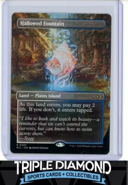 Magic The Gathering Lorwyn Eclipsed #347 Hallowed Fountain Borderless C404 - Image 1