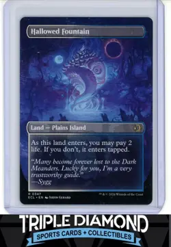 Magic The Gathering Lorwyn Eclipsed #347 Hallowed Fountain Borderless C404 - Image 2