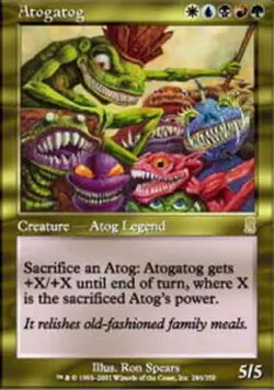 Light Play, English MTG Regular Atogatog Odyssey Magic the Gathering - Image 1