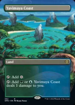 MTG Dominaria United - Yavimaya Coast Borderless NM - Image 1
