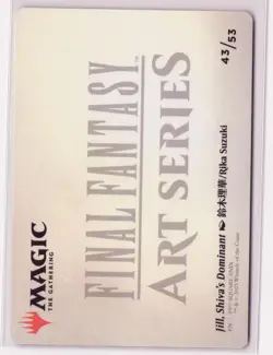 Final Fantasy Art Series Jill Shiva;s Dominant #43/53 MTG Gold-Stamped Signature - Image 2