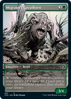 Migratory Greathorn - Foil - Showcase X4 (Ikoria: Lair of Behemoths - Alternate - Image 1