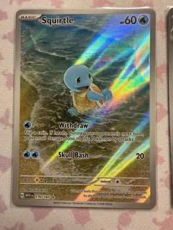 Pokemon TCG Squirtle 170/165 Scarlet & Violet 151 Illustration Rare Holo Card - Image 1