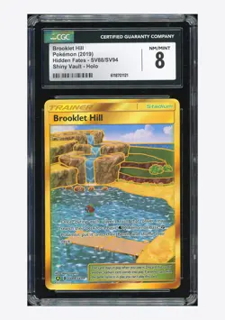 Pokemon CGC 8 Brooklet Hill Secret Rare 2019 SV88/SV94 Hidden Fates English - Image 1