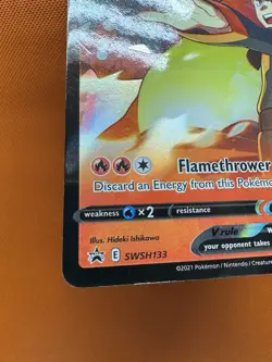 Lance’s Charizard V SWSH133 Pokemon Celebrations Black Star Promo Holo NM 2028 - Image 4