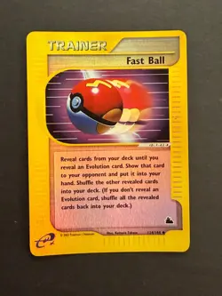 Trainer Fast Ball 124/144 Holo hazy Light Play Pokemon card - Image 1
