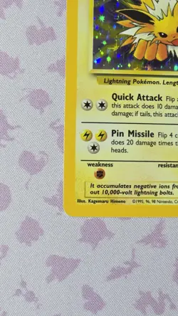 Pokemon TCG Jolteon Jungle Holo Card 4/64 Unlimited Rare, NM condition - Image 5