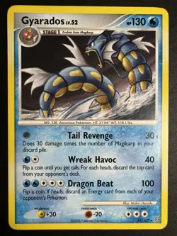 Pokemon Gyarados 19/100 Stormfront Non-Holo Rare Pokemon Card LP+ - Image 1