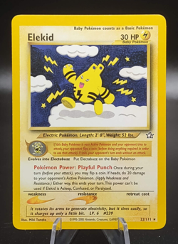Elekid 22/111 - Neo Genesis Unlimited - Non Holo Rare WoTC Pokemon TCG Card NM - Image 1