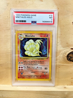 1999 POKEMON GAME #12 NINETALES-HOLO PSA 7 - Image 1