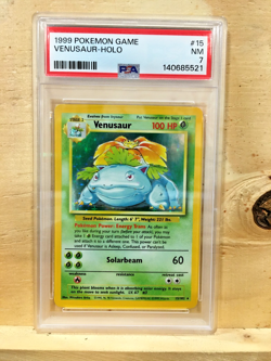 1999 POKEMON GAME #15 VENUSAUR-HOLO PSA 7 - Image 1