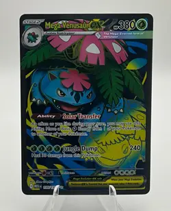 Pokemon Mega Venusaur EX Ultra Rare Full Art Holo Evolutions 155/132 TCG - Image 1