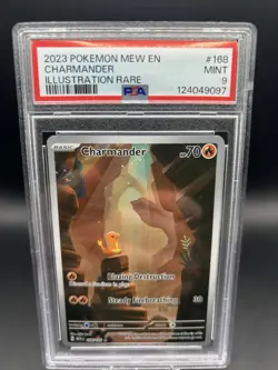 Pokemon Charmander 151 Illustration Rare IR Full Art PSA 9 Mint 168/165 - Image 2