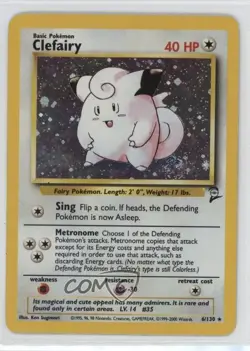 Clefairy Holo Pokemon Base Set 2 #6 2000 - Image 1