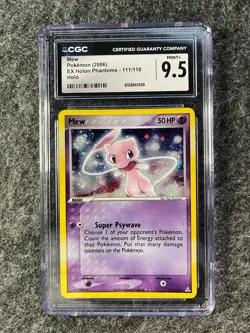 CGC 9.5 Mew 2006 EX Holon Phantoms 111/110 Holo Pokemon With Swirl - Image 1