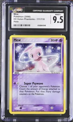CGC 9.5 Mew 2006 EX Holon Phantoms 111/110 Holo Pokemon With Swirl - Image 2