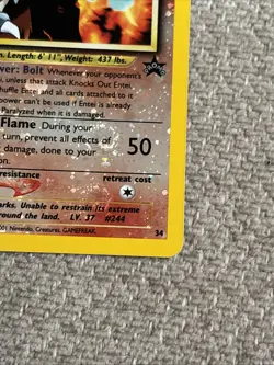 2001 Pokemon TCG Entei Black Star Promo #34 Reverse Holo Swirl NM Nintendo WOTC - Image 5