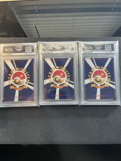 Pokemon Trio Set Japanese Rocket Dark Jolteon Dark Flareon Dark Vaporeon PSA9 - Image 2