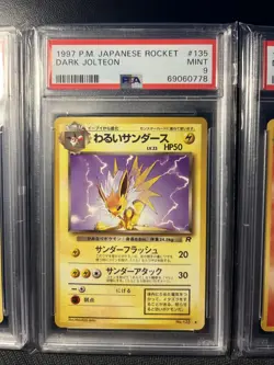 Pokemon Trio Set Japanese Rocket Dark Jolteon Dark Flareon Dark Vaporeon PSA9 - Image 5