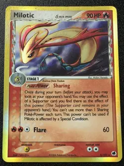 Pokemon Milotic Delta Species 5/101 Holo Rare Dragon Frontiers LP - Image 1