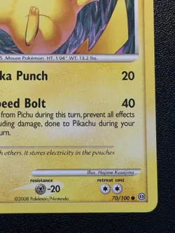 2008 Pokemon Stormfront Pikachu Lv.20 70/100 Common - Image 4