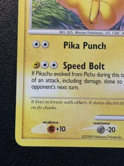 2008 Pokemon Stormfront Pikachu Lv.20 70/100 Common - Image 5