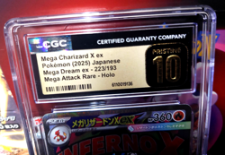 2025 Pokemon Japanese Mega Dream Ex Mega Charizard X ex 223/193 CGC Pristine 10 - Image 2