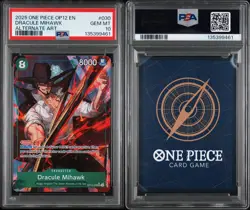 2025 One Piece OP12 Dracule Mihawk Alternate Art PSA 10 - Image 1