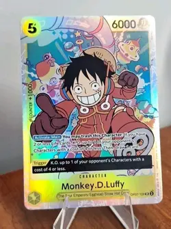 One Piece Monkey Luffy OP07-109 Foil 500 Years In Future Original Print ERROR - Image 1