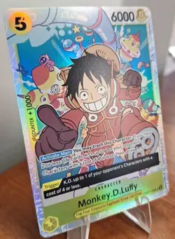 One Piece Monkey Luffy OP07-109 Foil 500 Years In Future Original Print ERROR - Image 2