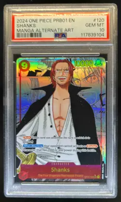 2024 One Piece The Best Shanks Manga Alt Art #OP01-120 PSA 10 - Image 1
