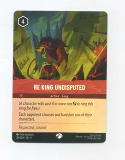 Disney Lorcana Fabled BE KING UNDISPUTED Full Foil /Halo 216/204 - Image 1