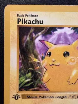 First Edition Shadowless Pikachu 58/102 Base Set Pokemon Card Rare HP - Image 3