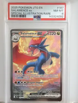 Salamence EX SIR Journey Together PSA 8 Pokemon TCG Card - Image 1