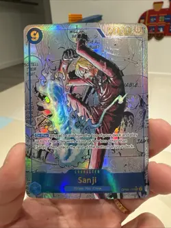 One Piece CCG Sanji Manga English Op06-119 Alternate Art Custom Card - Image 1