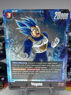 Vegeta FB03-020 Super Rare Foil Fusion World Dragon Ball Super Card Game | NM - Image 1