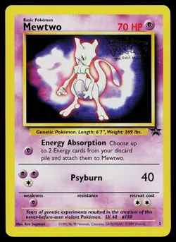Pokemon Card - Mewtwo Movie Promo WOTC Black Star Promo 3 - Image 1