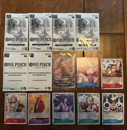 Bundle Lot Of One Piece Trading Card Promo Packs & Cards Sealed See Pictures - Image 1