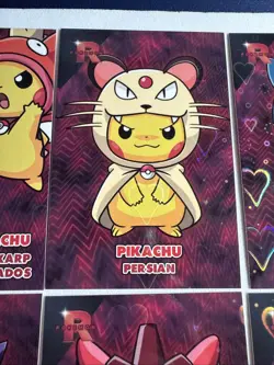 Hearts Holo❤x11 Pikachu Poncho Pokemon Cards Lot Team Rocket Database Non-tcg - Image 3