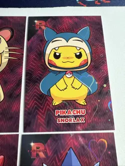 Hearts Holo❤x11 Pikachu Poncho Pokemon Cards Lot Team Rocket Database Non-tcg - Image 4