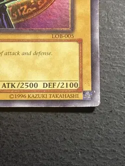 Dark Magician LOB-005 Ultra Rare Vintage Yu-Gi-Oh Card Moderately Played MP - Image 4