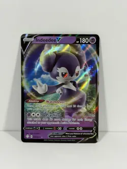 Pokemon TCG Indeedee v Shining Fates Holo Ultra Rare Card 039/072 - Image 1