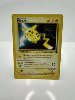 Pokemon TCG Pikachu 4 Black Star Movie Promo Stamped Non Holo WOTC 1999 Card - Image 1