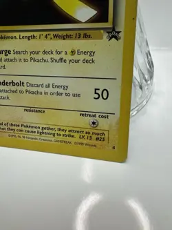 Pokemon TCG Pikachu 4 Black Star Movie Promo Stamped Non Holo WOTC 1999 Card - Image 3