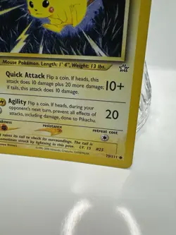 Pokemon TCG Pikachu 70/111 Neo Genesis Set Non Holo Rare Vintage Card LP - Image 3