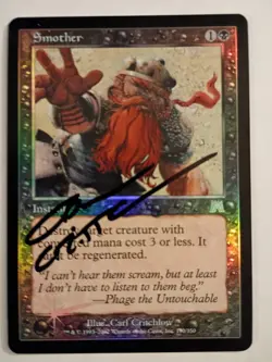Magic The Gathering - 1x Signed Foil Smother (mtg) Onslaught - Image 1